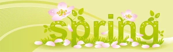 Banner for seasons spring — Stock Vector