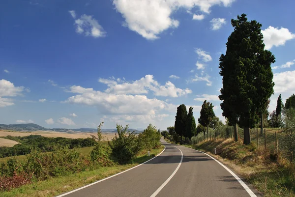Silnice v toscana — Stock fotografie