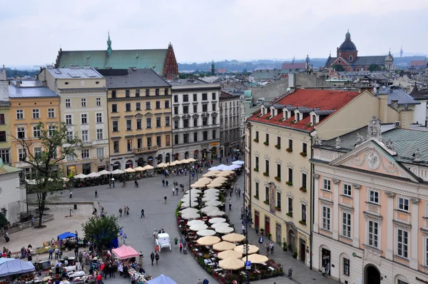 Cracovia city center topp — Stockfoto