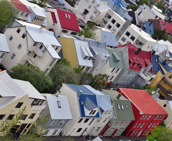 Multi Colored Homes, Reykjavik, Iceland