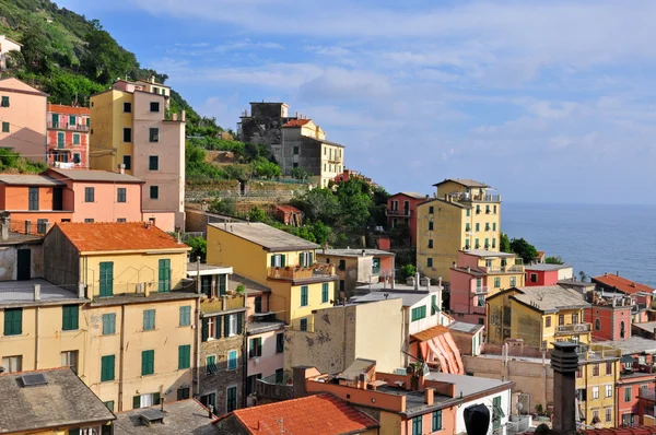 Italian village on sunset — Stock Photo, Image