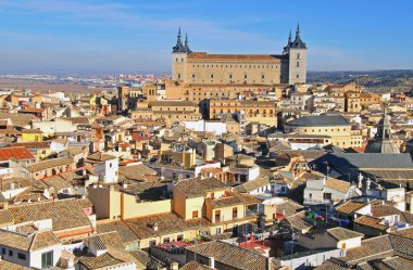Toledo alcazar ve şehir merkezi
