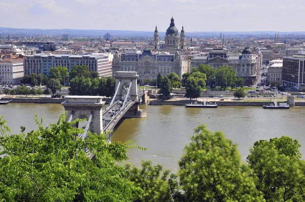 Puente de la cadena en Budapest — Foto de Stock