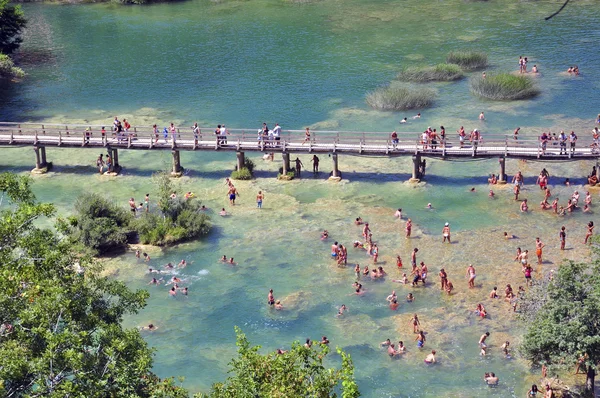 Krka nyilvános strand — Stock Fotó