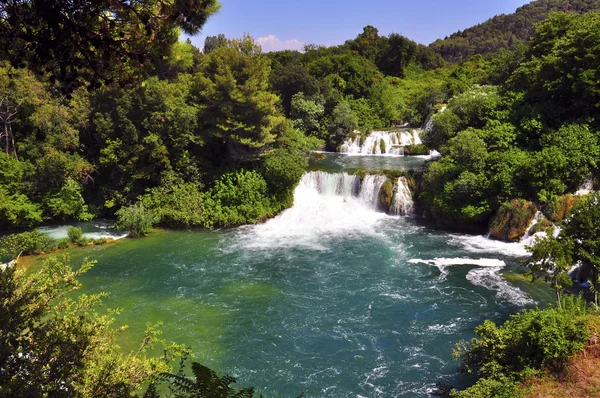 Rivière Krka et cascade — Photo