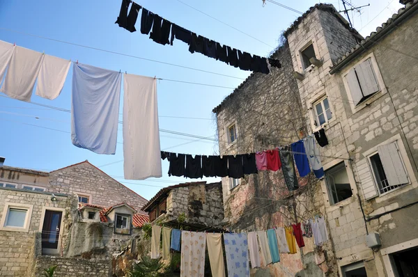 Hanging linen — Stock Photo, Image