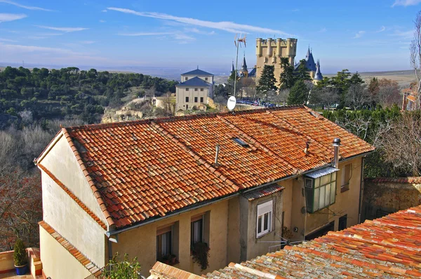 Vista de Segovia alcazar — Fotografia de Stock