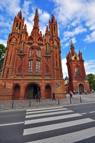 Gotycki kościół w Wilnie — Zdjęcie stockowe