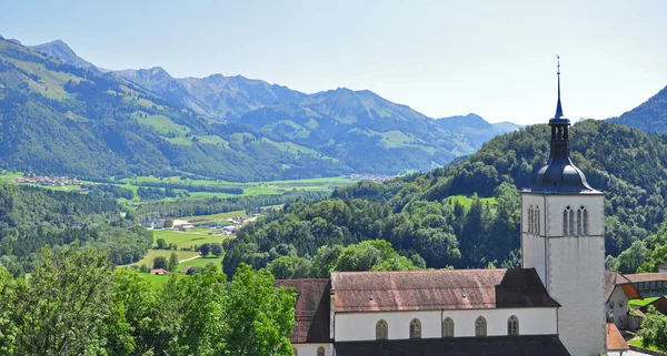 Landmark in swiss Alps — Stock Photo, Image