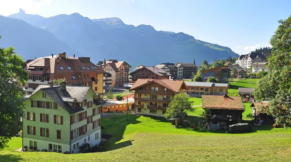 Zwitserse dorp wengen — Stockfoto