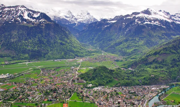 Village suisse vue de dessus — Photo