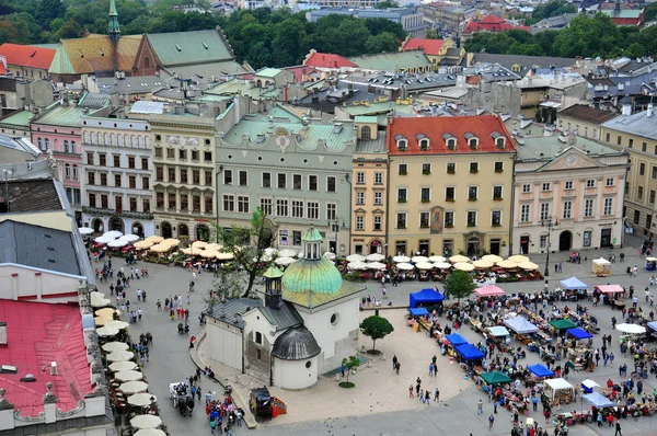Cracovia centro vista superior — Foto de Stock
