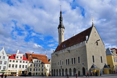 Tallinn şehir kasaba meydanında