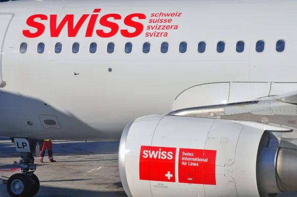 Swiss airlines — Stock Photo, Image