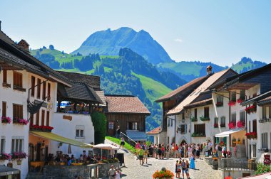 Gruyeres town in Switzerland clipart