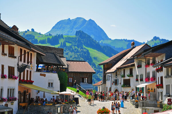 Gruyeres town in Switzerland