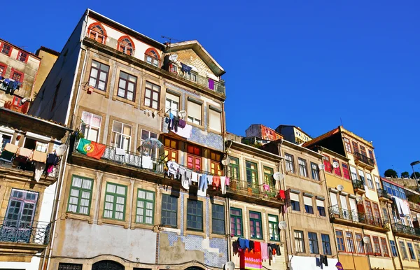 Casas multicolores de Oporto — Foto de Stock