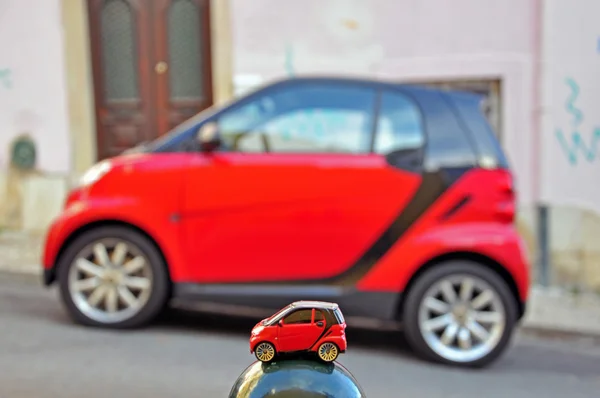 Samochód Smart i kopia — Zdjęcie stockowe