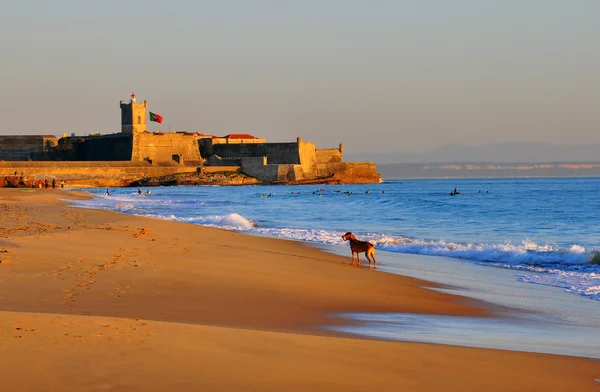 Carcavelos al atardecer — Foto de Stock