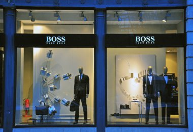 Hugo Boss store in Lisbon clipart