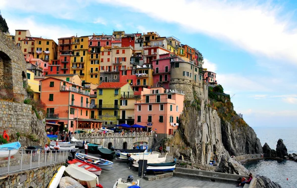 Multicolor huizen van Ligurië — Stockfoto