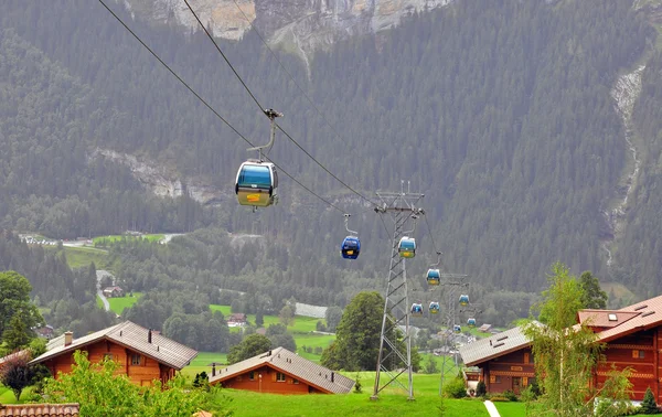 Swiss lanovky v horách — Stock fotografie