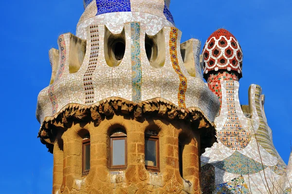 高迪，巴塞罗那的建筑背景 — 图库照片
