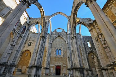Ruins of cathedral in Lisbon clipart