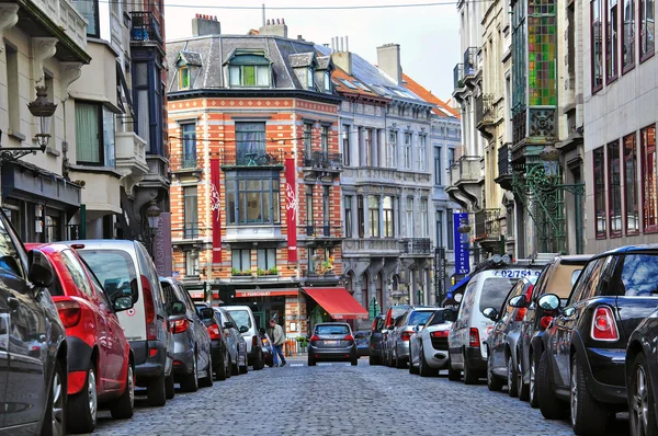 Brussels city street — Stock Photo, Image