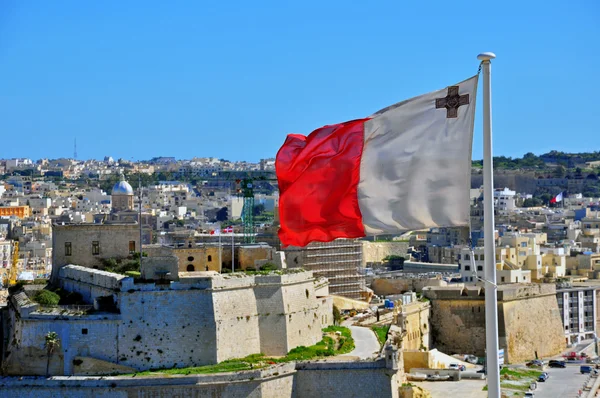 Maltese flag — Stock Photo, Image