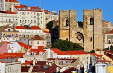 Lisbon Se and city centre clipart