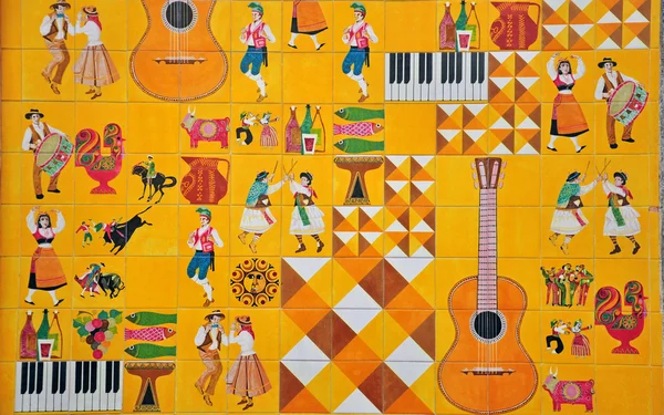 Portugalskiej kultury w azulejos — Zdjęcie stockowe