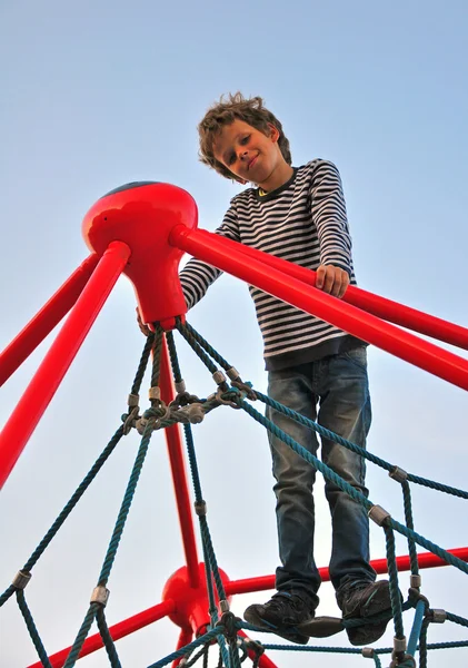 Smiling boy on playground — Stock Photo, Image