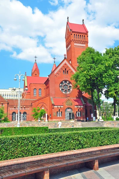 Chiesa rossa di Sant'Elena a Minsk — Foto Stock