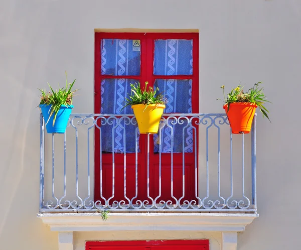 Kleurrijke balkon — Stockfoto
