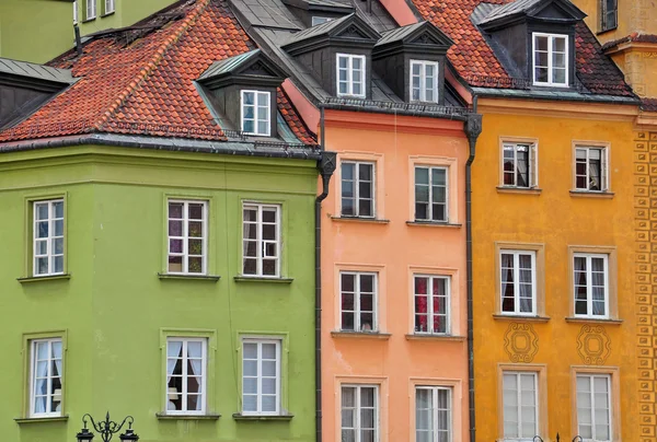 Bunte Fassaden von Warschau — Stockfoto