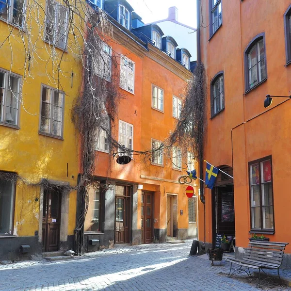 Edifici Colorati Nel Centro Stoccolma Svezia — Foto Stock