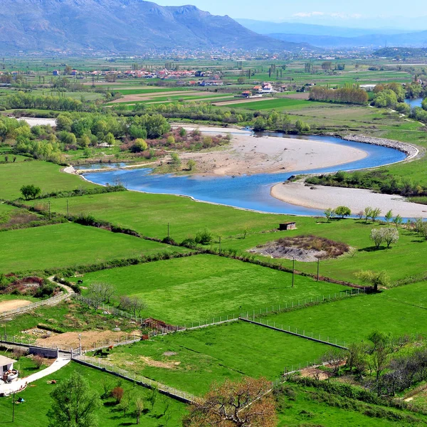 Vista Superior Del Paisaje Parque Nacional Del Lago Skadar Albania —  Fotos de Stock