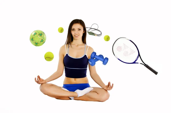 Meditazione sportiva — Foto Stock