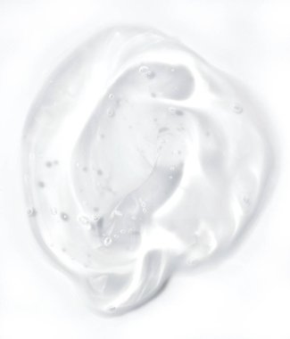 şeffaf jel beyaz arka plan üzerinde izole temizleyin