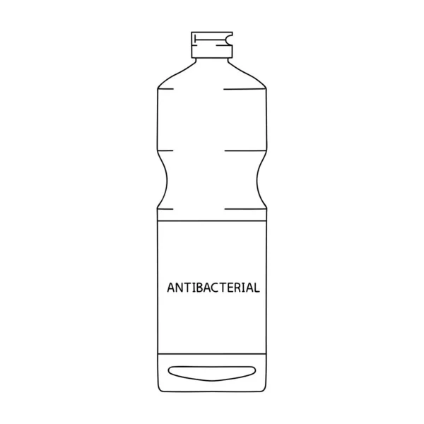 Dom Czysty Butelka Środka Czyszczącego Plastikowy Pojemnik Czyszczenia Produktu Butelka — Wektor stockowy