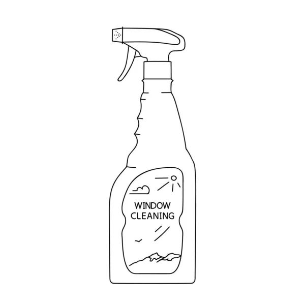 Casa Pulita Flacone Prodotto Detergente Spray Contenitore Plastica Prodotto Pulizia — Vettoriale Stock