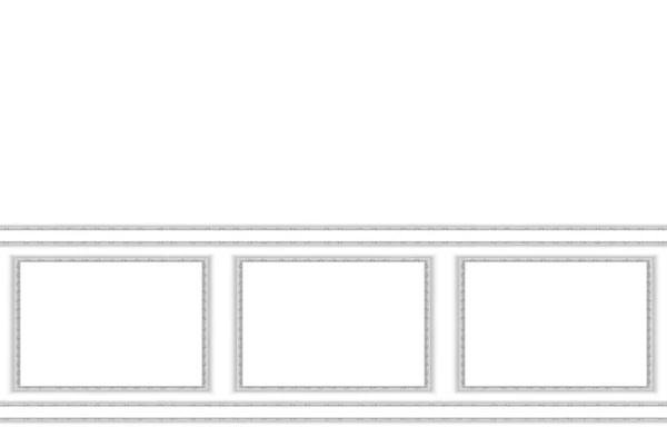 Darstellung Moderne Minimale Weiße Holz Quadratische Box Muster Bord Wand — Stockfoto