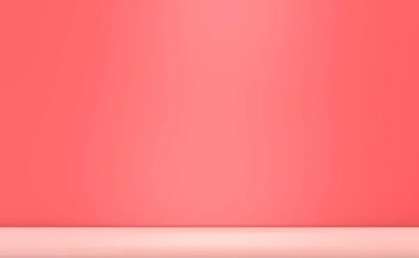 Irendering Sweet Pastel Red Color Wall Pink Floor Background — Stock Photo, Image