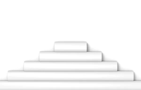 Weergave Witte Cilinder Buizen Stapel Muur Achtergrond — Stockfoto