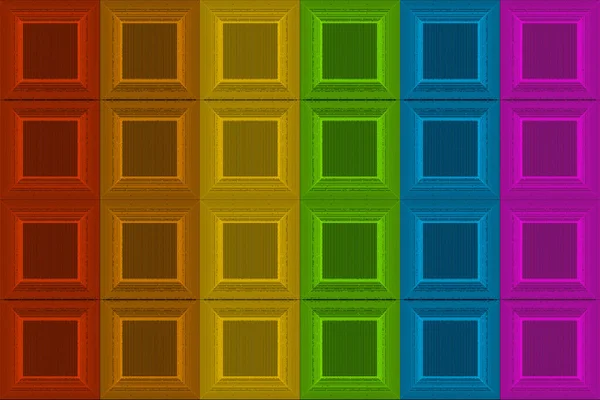 Rendering Retro Lgbt Rainbow Mosaic Color Style Square Tile Pattern — Stock Photo, Image