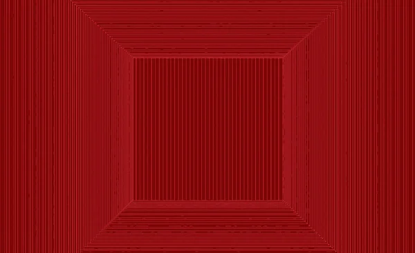 3Dレンダリング 赤トーンラインアートの正方形の形状パターンの壁の背景にある — ストック写真