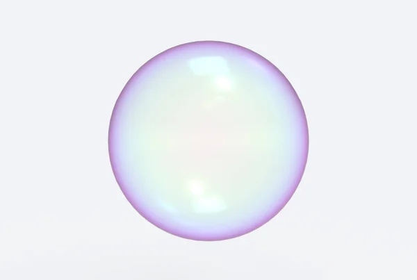 Görüntüleme Beyaz Arkaplanda Izole Edilmiş Yumuşak Şeffaf Lens Küre Topu — Stok fotoğraf