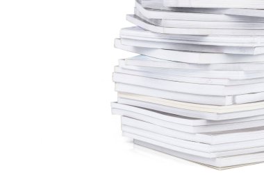 Stack of  book isolated on white background clipart
