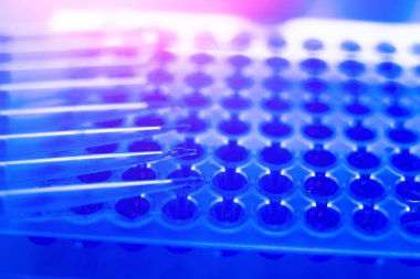 mavi tıbbi geçmiş, pipette örnekleme.